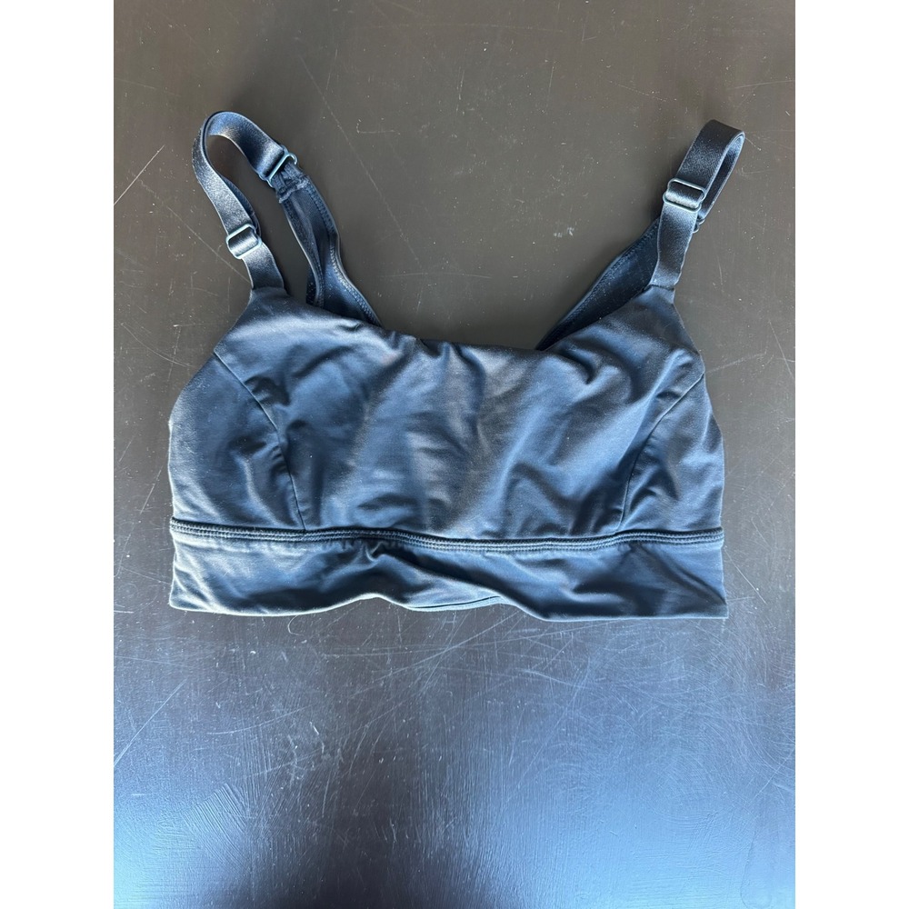 Lululemon Black Adjustable Strap Sports Bra with Mesh Back Size 6